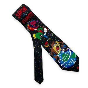 Looney Tunes Tasmanian‎ Devil Marvin the Martian Savor The Planets Necktie Tie